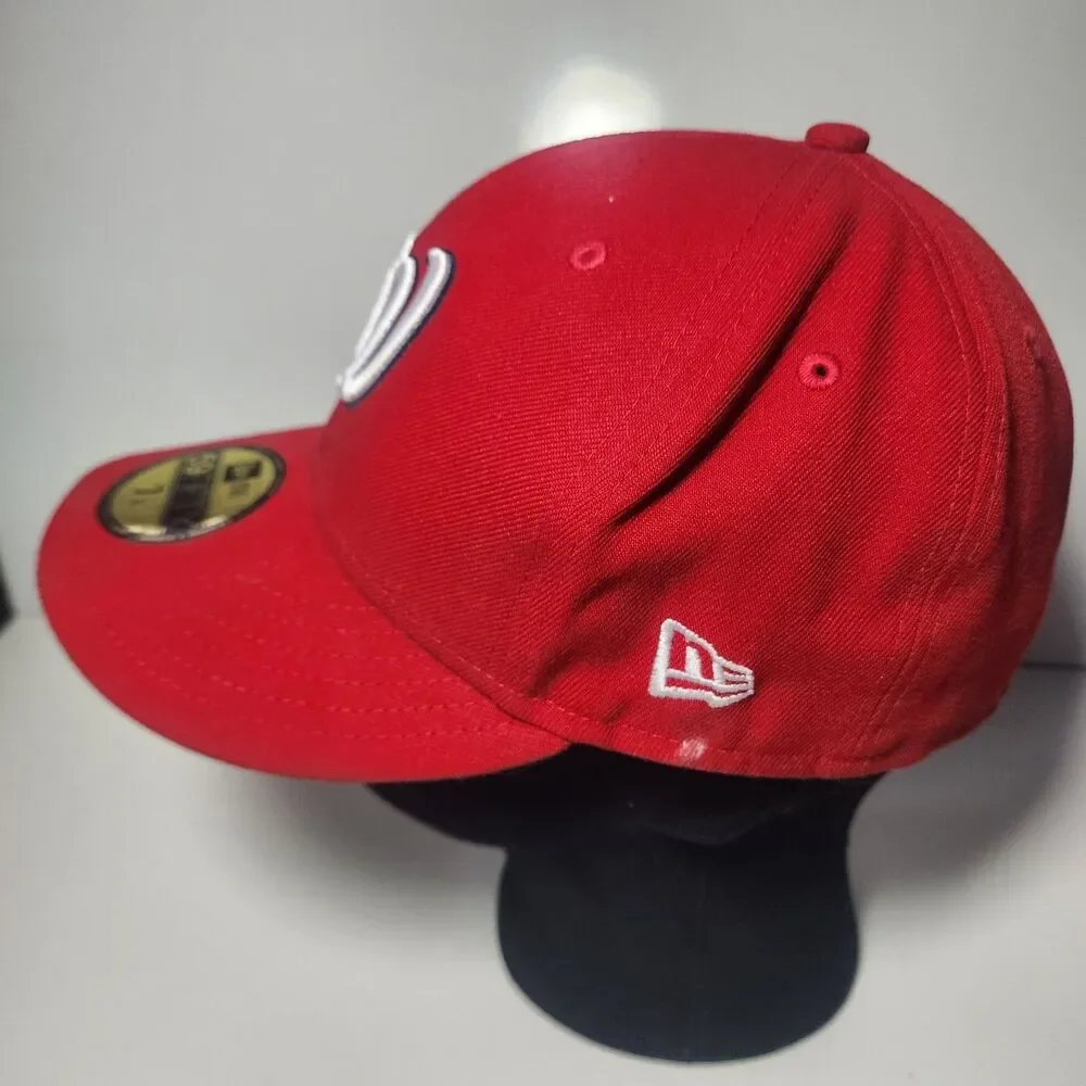 Washington Nationals New Era 59FIFTY Fitted Hat Cap Red MLB Baseball W Logo